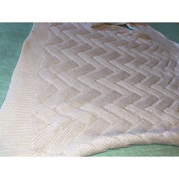 Sonoma Womens cream Lattice Knit Soft Long Sleeve Warm Winter Sweater XL - Picture 2 of 12